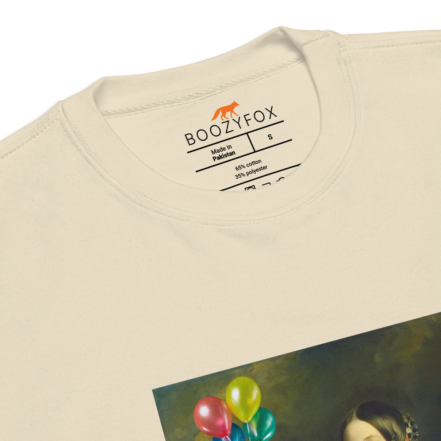 Product details of a bone Young Queen Victoria Graphic Premium Sweatshirt - Boozy Fox