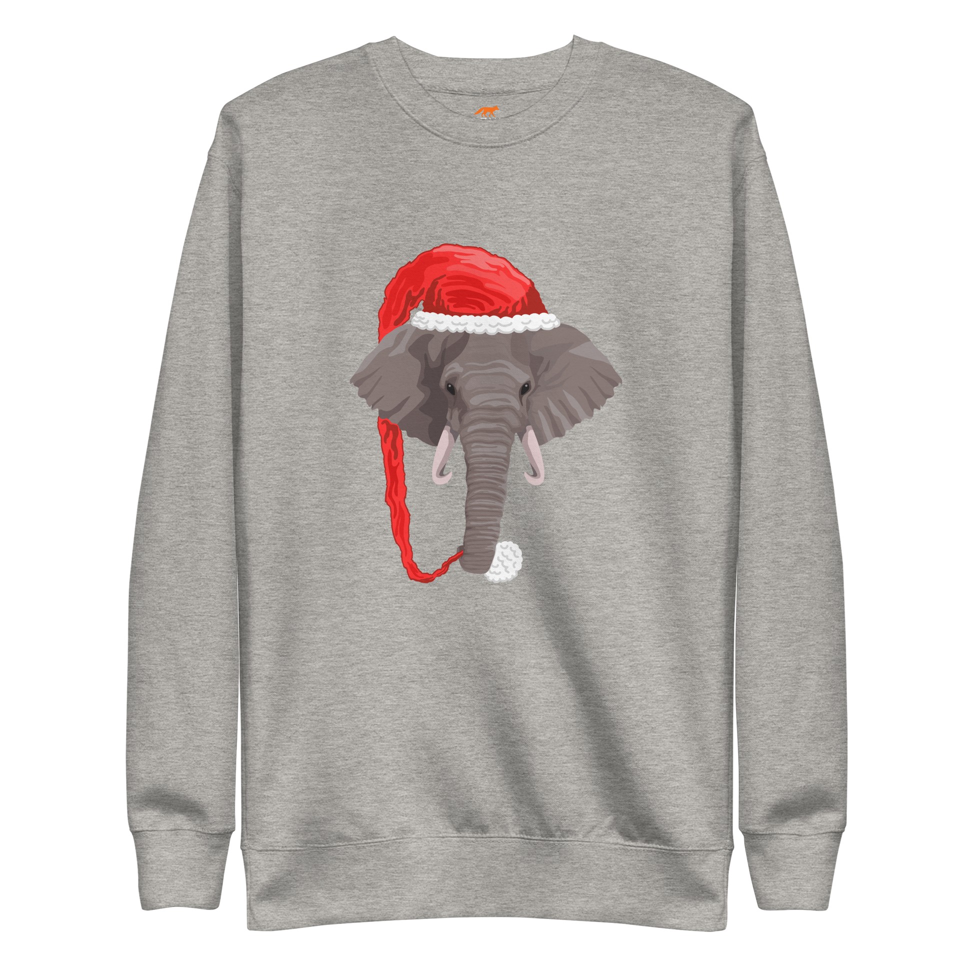 Christmas Elephant Graphic Premium Sweatshirt Online - Carbon Grey - Boozy Fox