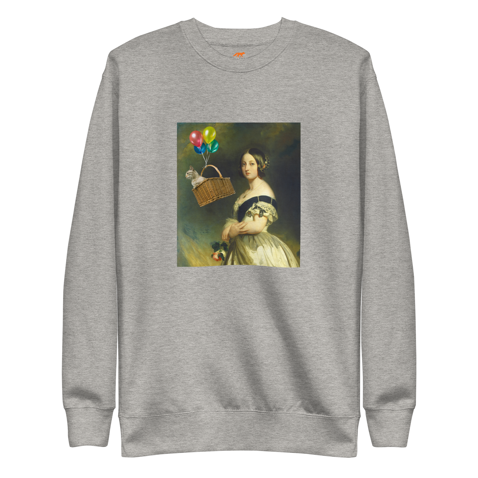 Young Queen Victoria Graphic Premium Sweatshirt Online - Carbon Grey - Boozy Fox