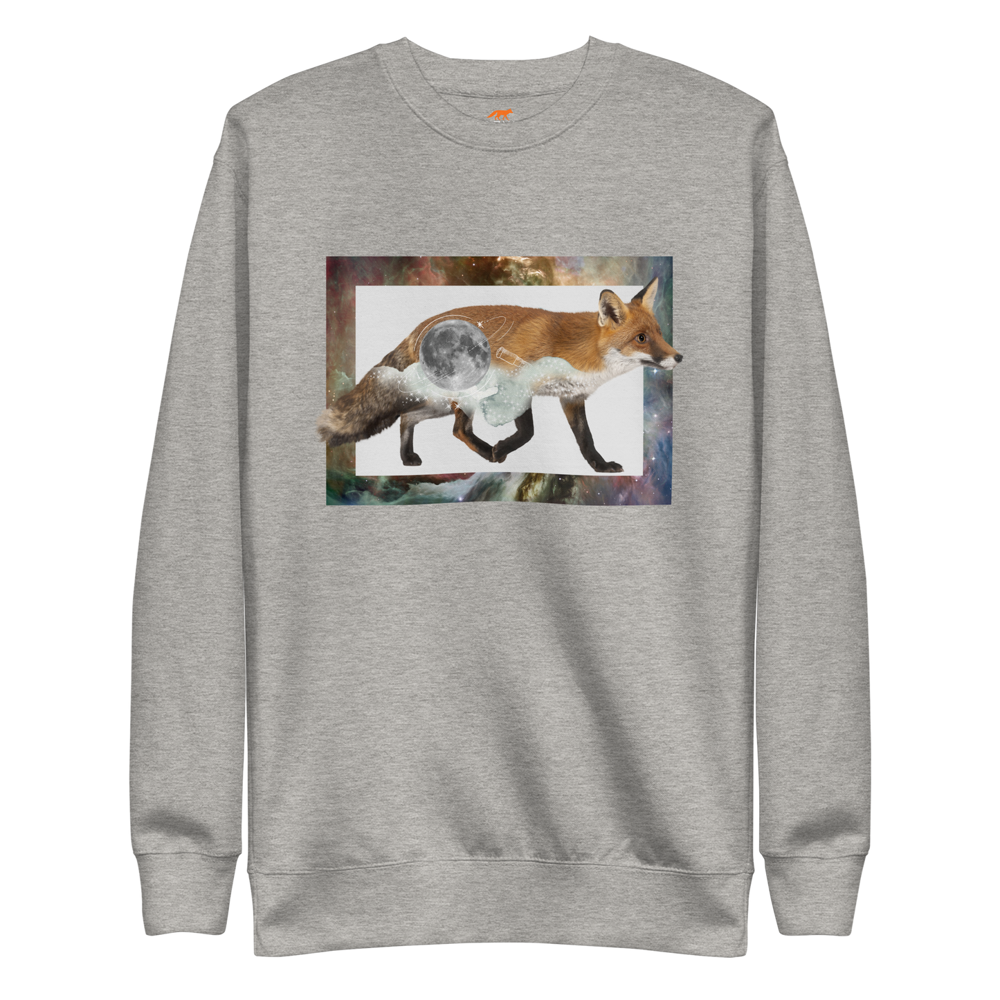 Space Fox Graphic Premium Sweatshirt Online - Carbon Grey - Boozy Fox