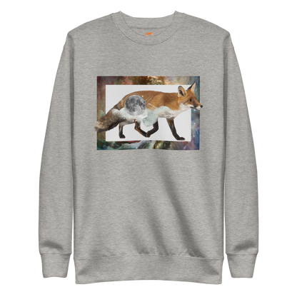 Space Fox Graphic Premium Sweatshirt Online - Carbon Grey - Boozy Fox