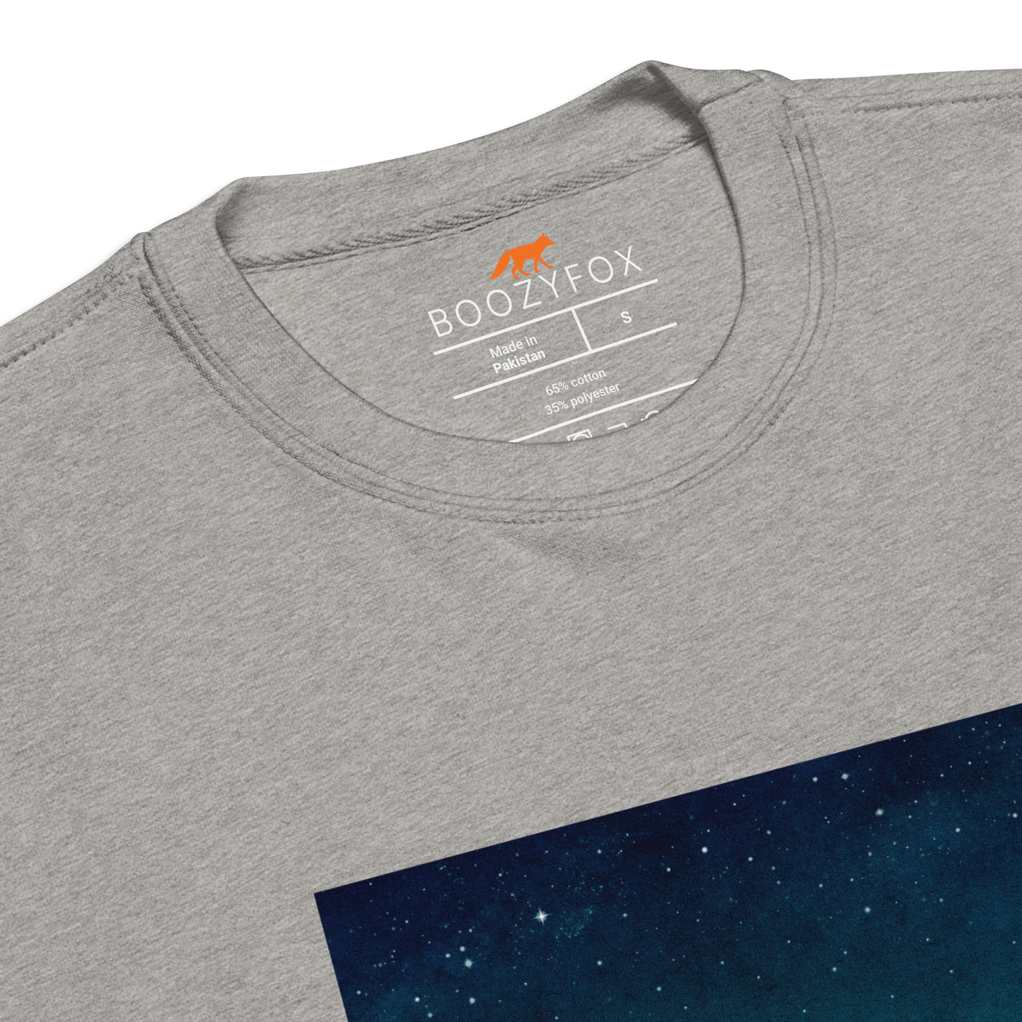 Product details of a Carbon Grey Premium Whale Sweatshirt featuring a majestic Whale Under The Moon graphic on the chest - Cool Graphic Whale Sweatshirts - Boozy Fox