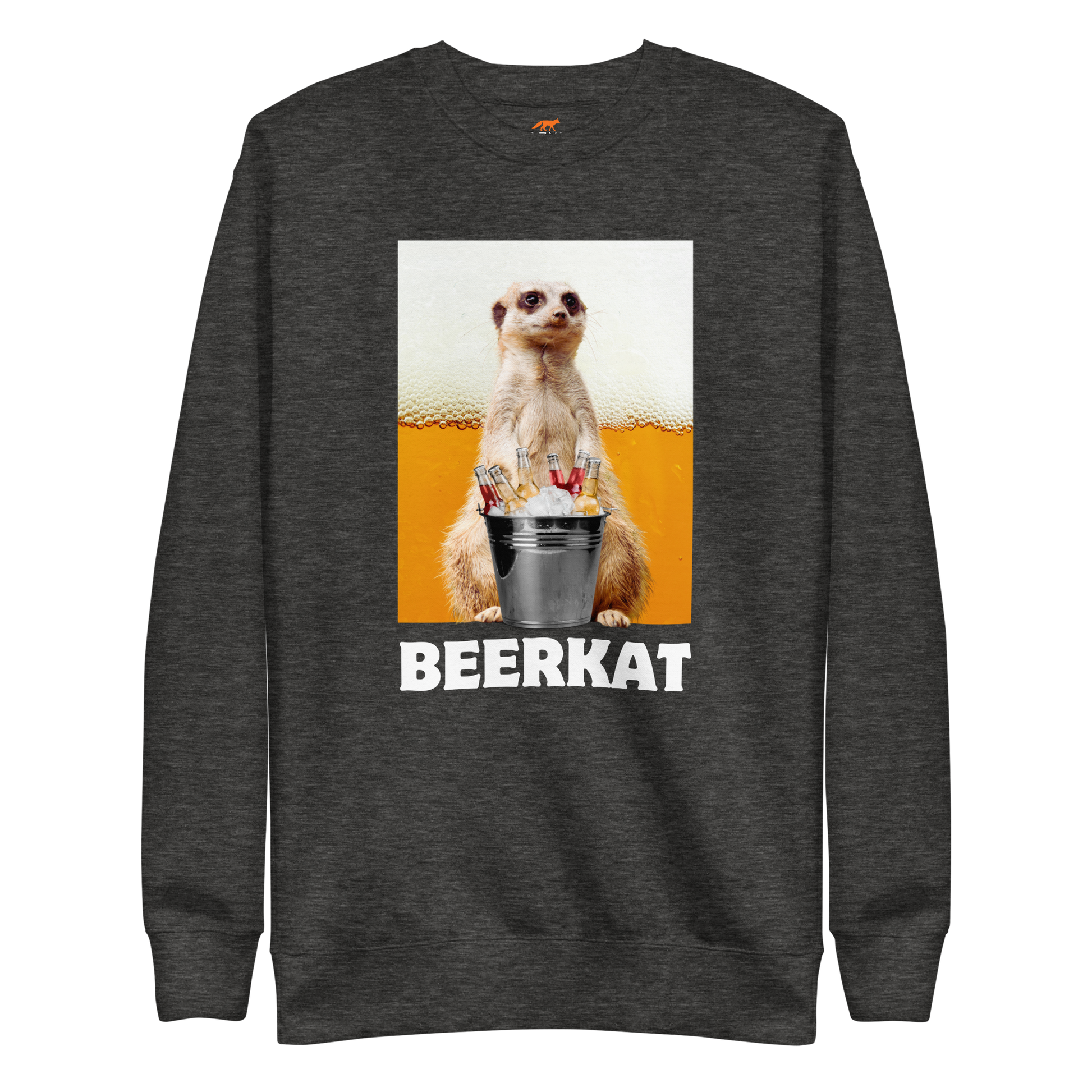 Meerkat Graphic Premium Sweatshirt Online - Charcoal Heather - Boozy Fox