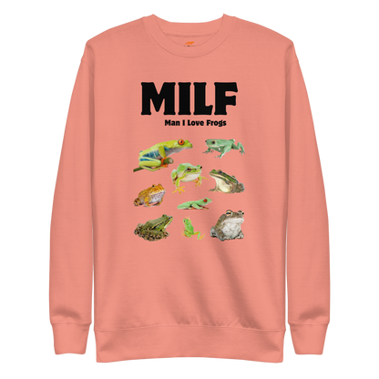 Man I Love Frogs Graphic Premium Sweatshirt Online - Dusty Rose - Boozy Fox