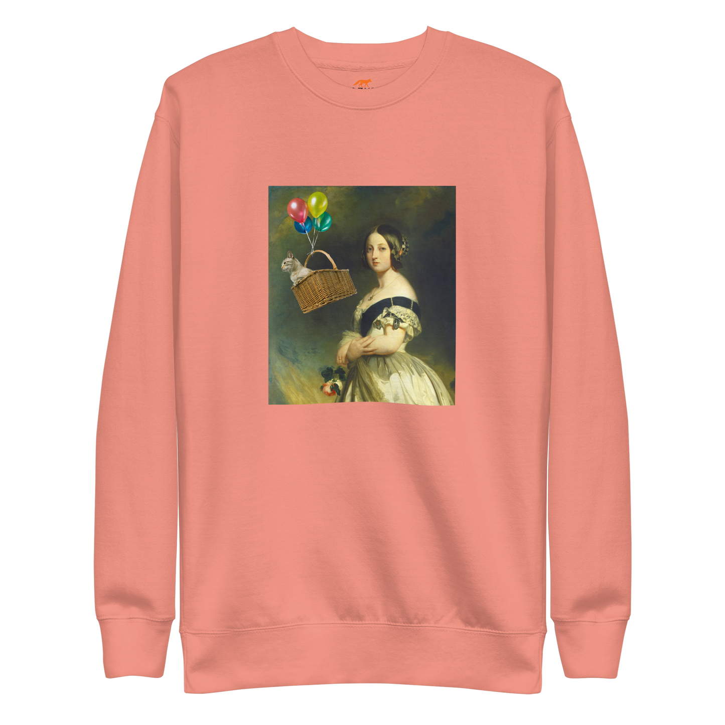 Young Queen Victoria Graphic Premium Sweatshirt Online - Dusty Rose - Boozy Fox