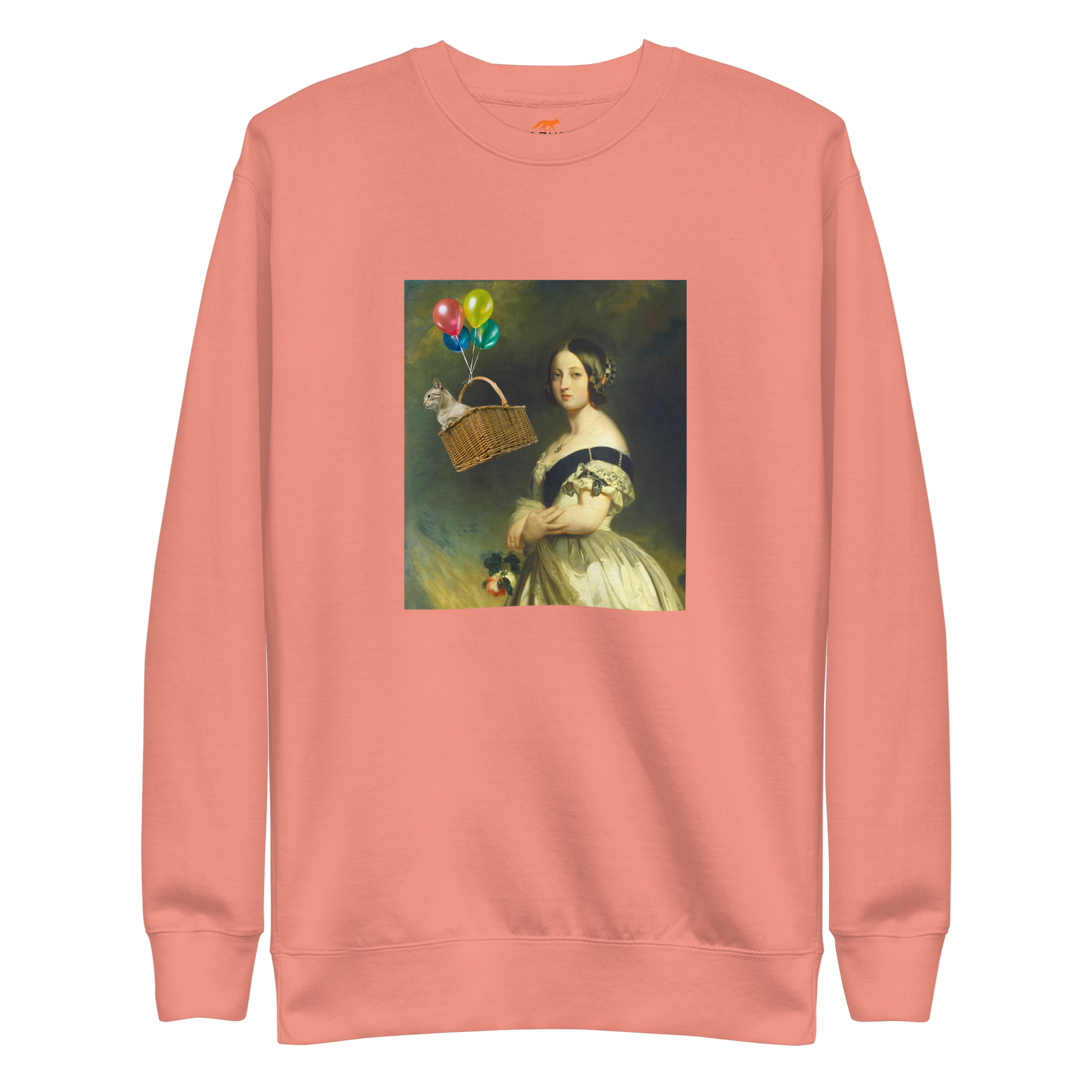 Young Queen Victoria Graphic Premium Sweatshirt Online - Dusty Rose - Boozy Fox