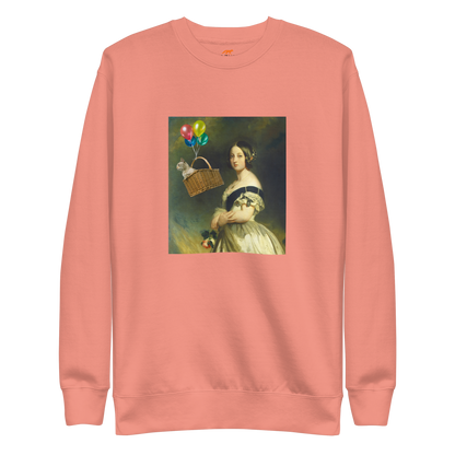 Young Queen Victoria Graphic Premium Sweatshirt Online - Dusty Rose - Boozy Fox