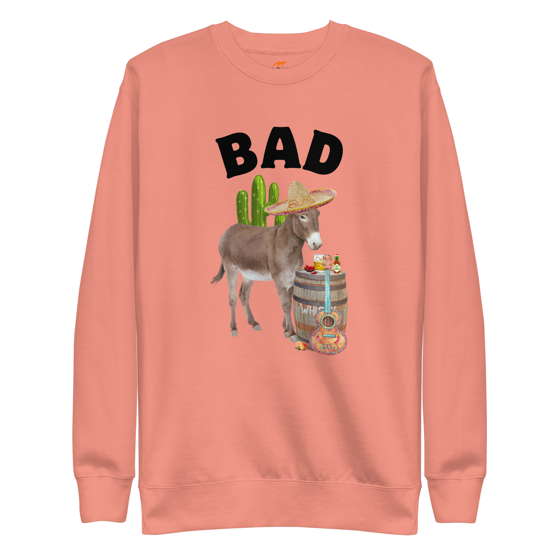 Bad Ass Donkey Graphic Premium Sweatshirt Online - Dusty Rose - Boozy Fox