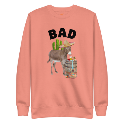 Bad Ass Donkey Graphic Premium Sweatshirt Online - Dusty Rose - Boozy Fox