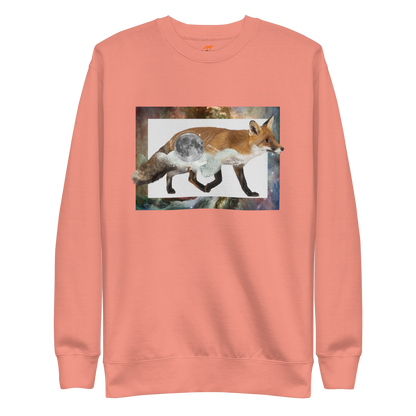 Space Fox Graphic Premium Sweatshirt Online - Dusty Rose - Boozy Fox