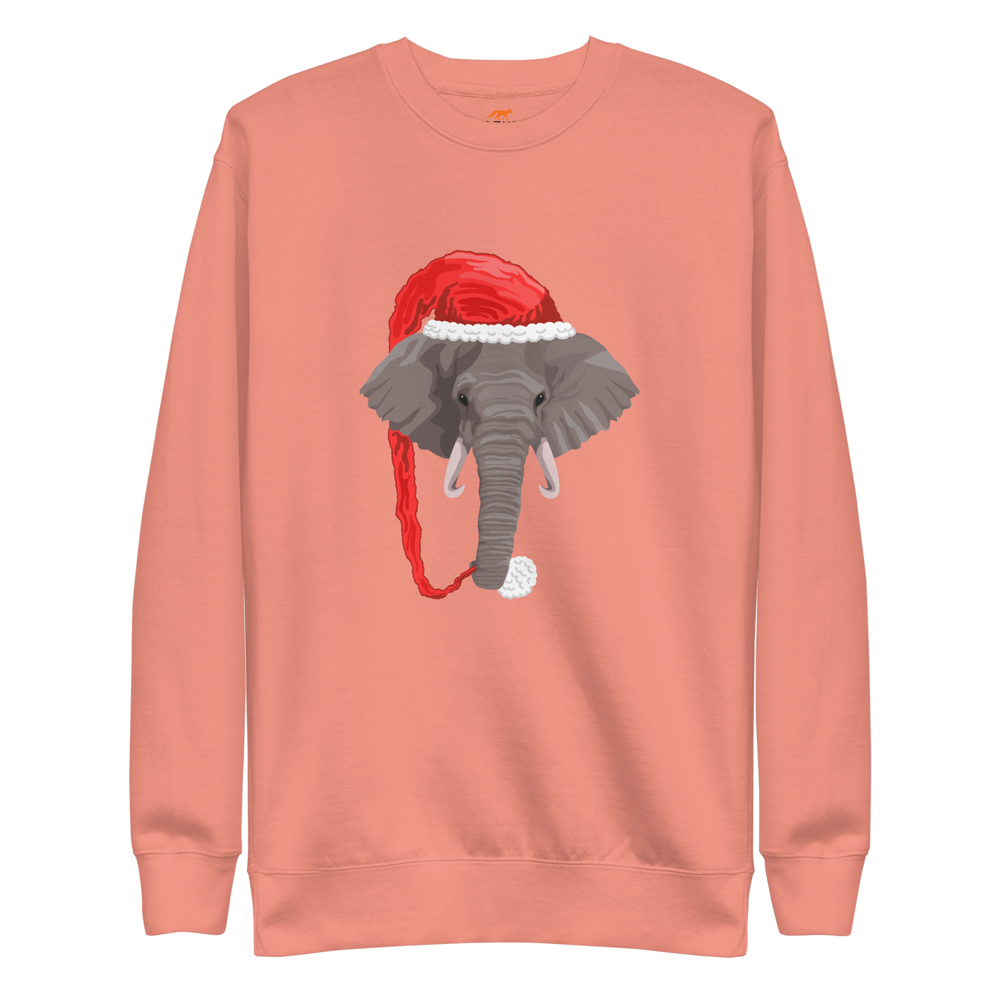 Christmas Elephant Graphic Premium Sweatshirt Online - dusty rose - Boozy Fox