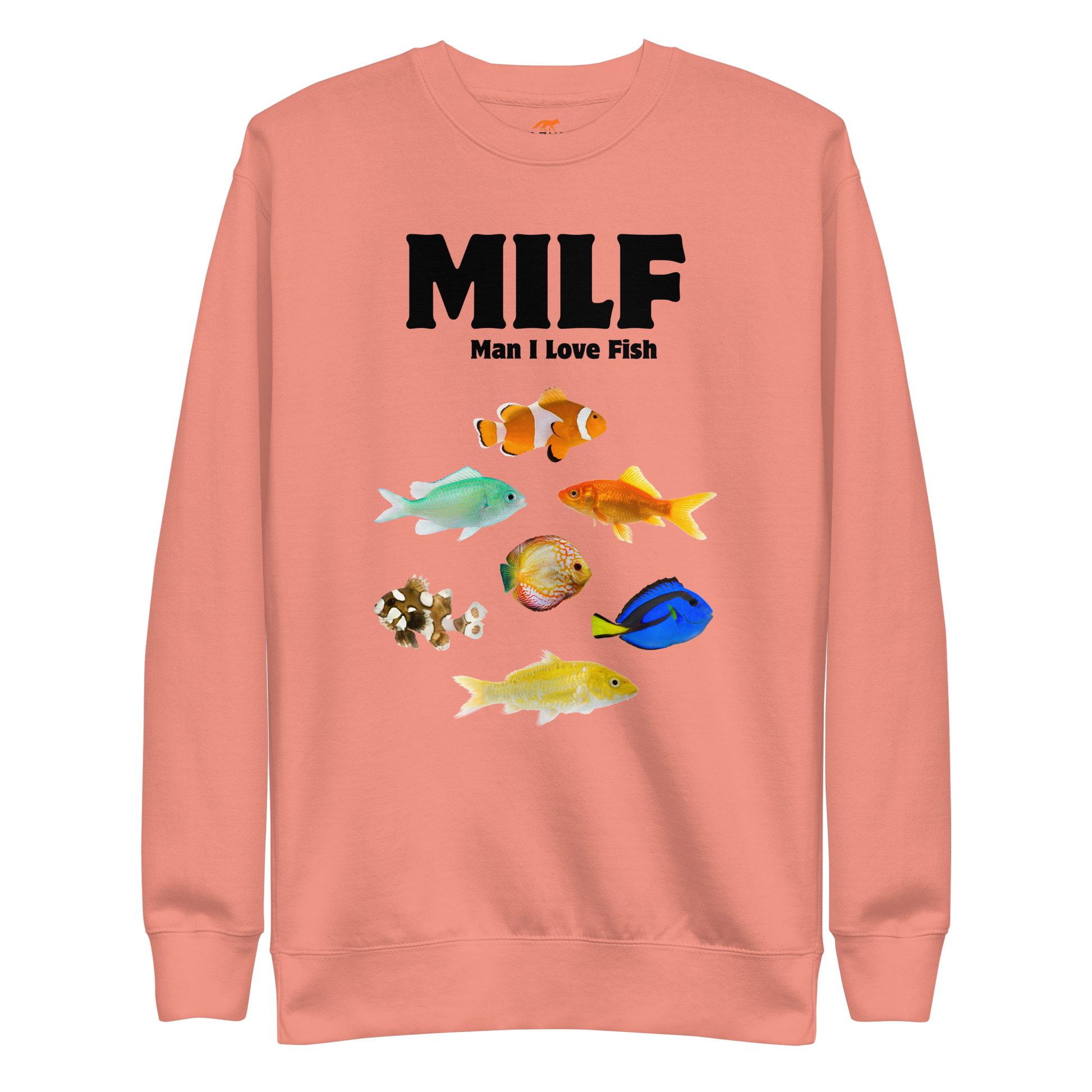 Man I Love Fish Graphic Premium Sweatshirt Online - Dusty Rose - Boozy Fox
