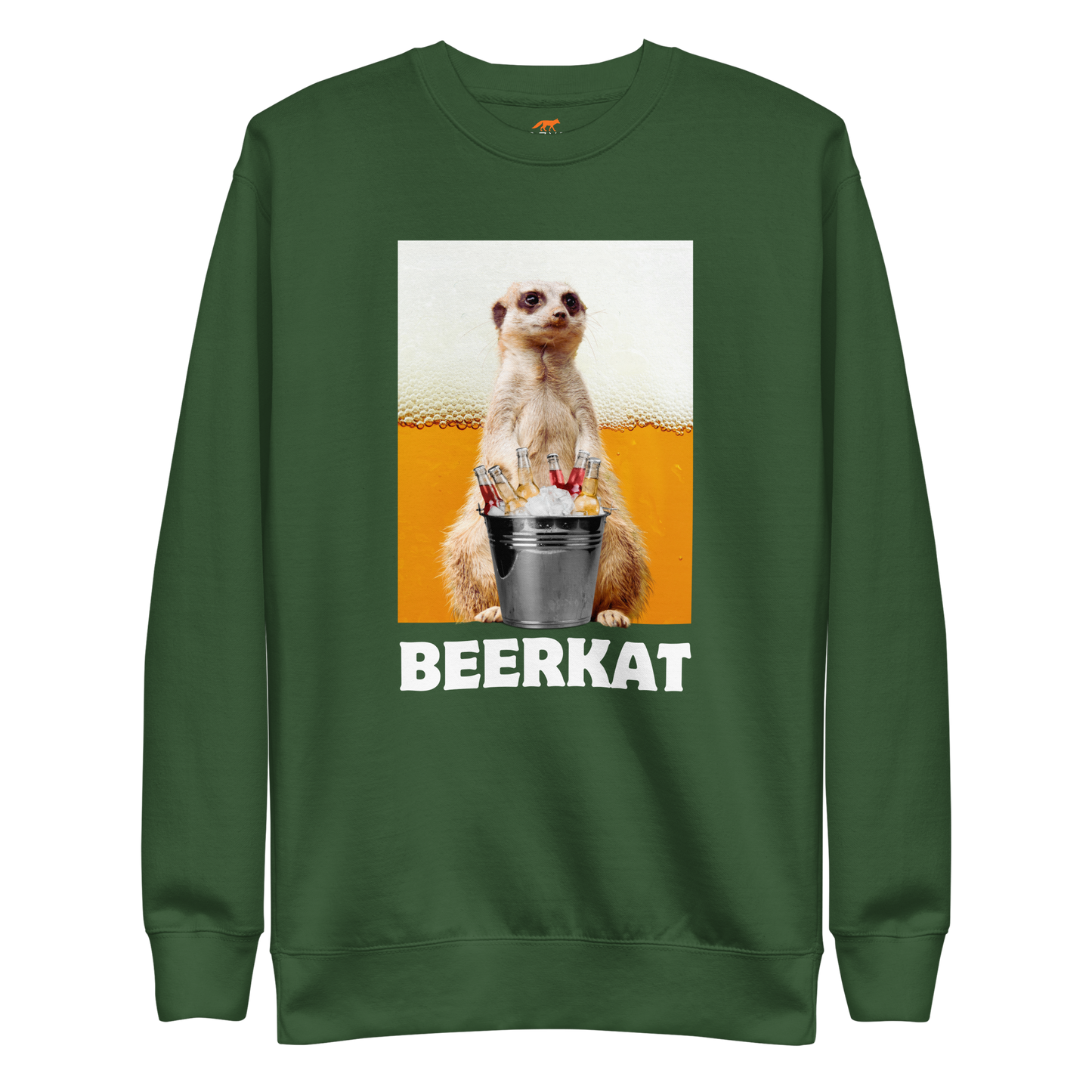 Meerkat Graphic Premium Sweatshirt Online - Forest Green - Boozy Fox