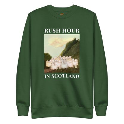 Sheep Graphic Premium Sweatshirt Online - forest green - Boozy Fox