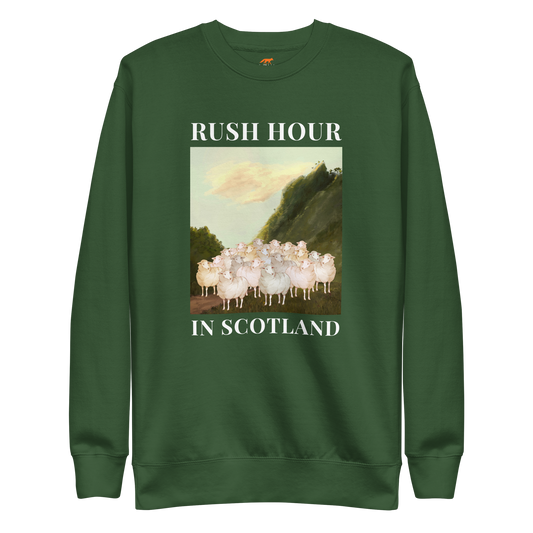 Sheep Graphic Premium Sweatshirt Online - forest green - Boozy Fox