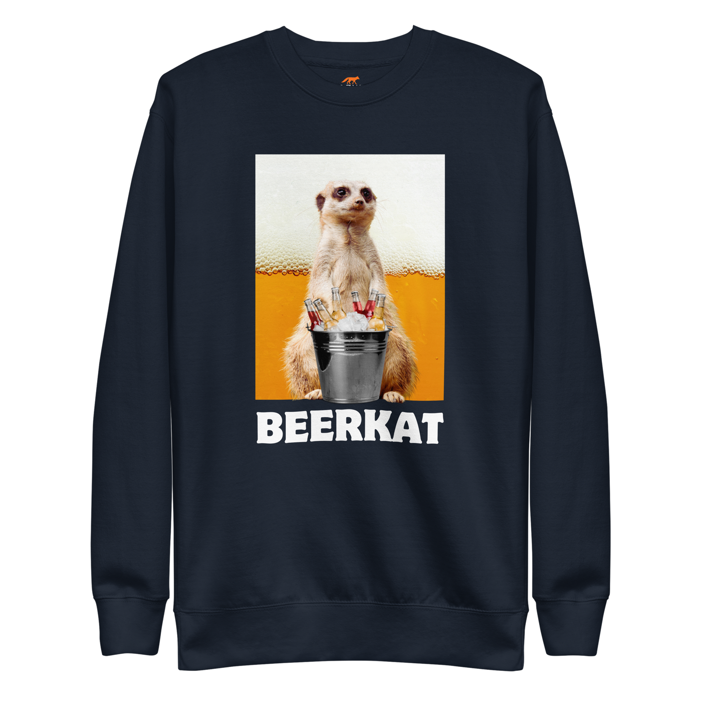 Meerkat Graphic Premium Sweatshirt Online - Navy Blazer - Boozy Fox
