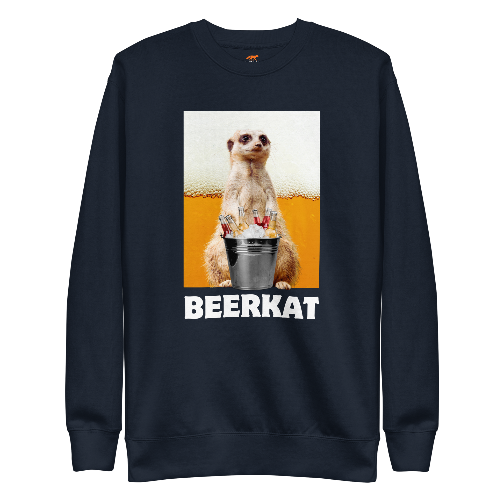 Meerkat Graphic Premium Sweatshirt Online - Navy Blazer - Boozy Fox