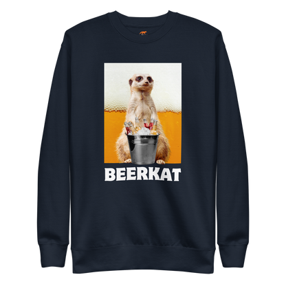 Meerkat Graphic Premium Sweatshirt Online - Navy Blazer - Boozy Fox