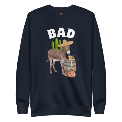 Bad Ass Donkey Graphic Premium Sweatshirt Online - Navy Blazer - Boozy Fox