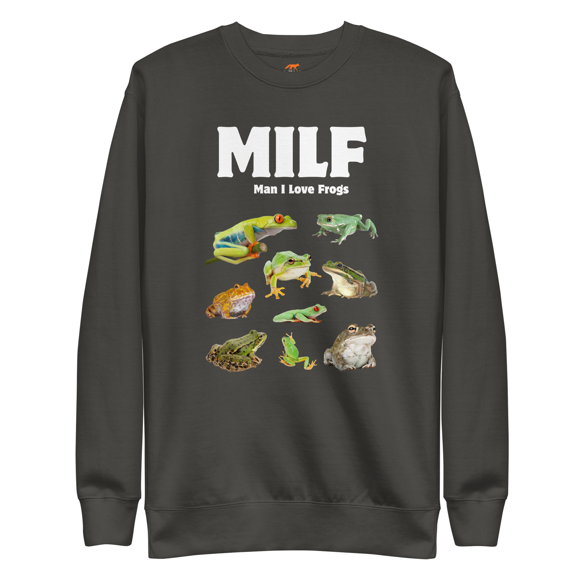 Man I Love Frogs Graphic Premium Sweatshirt Online - Vintage Black - Boozy Fox