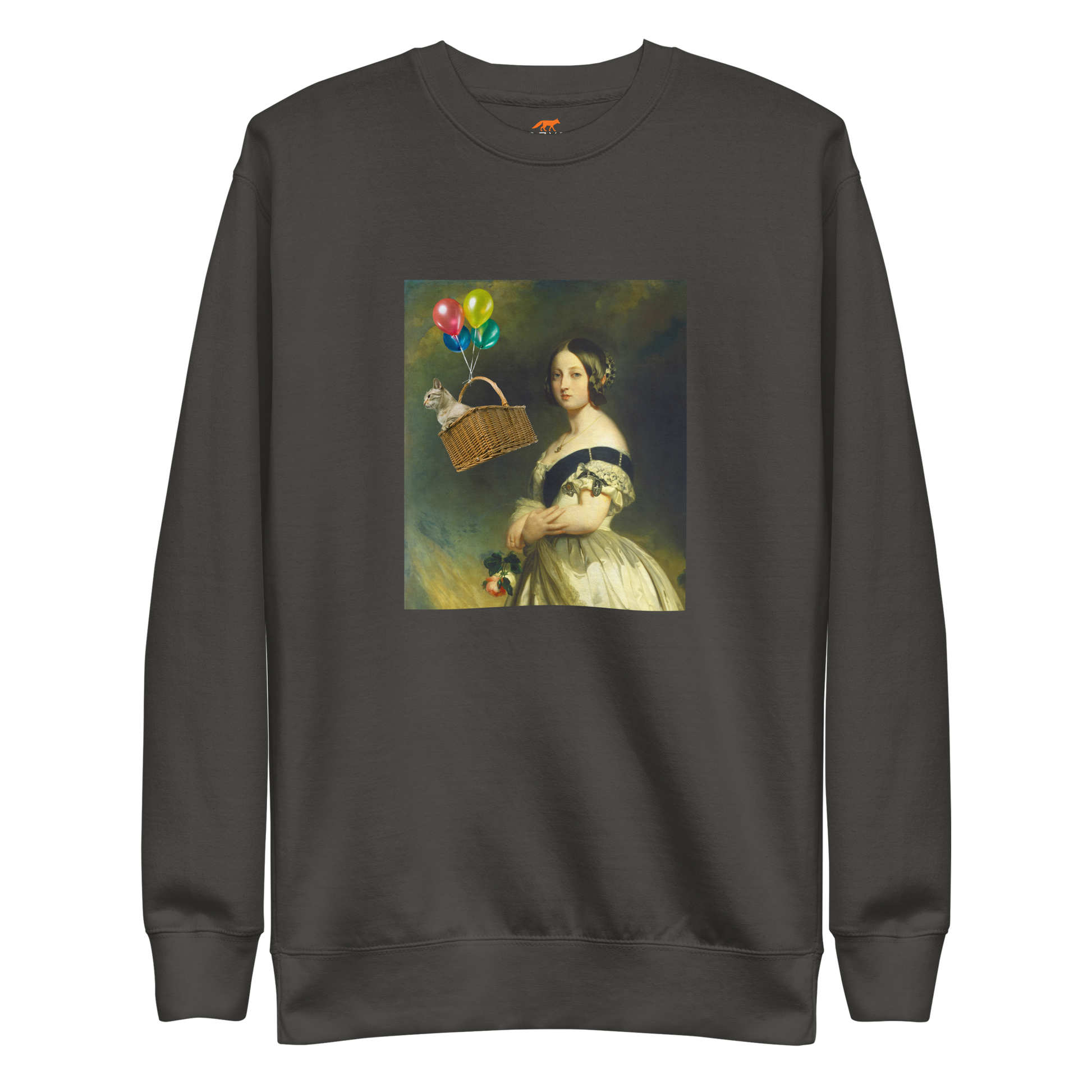 Young Queen Victoria Graphic Premium Sweatshirt Online - Vintage Black - Boozy Fox