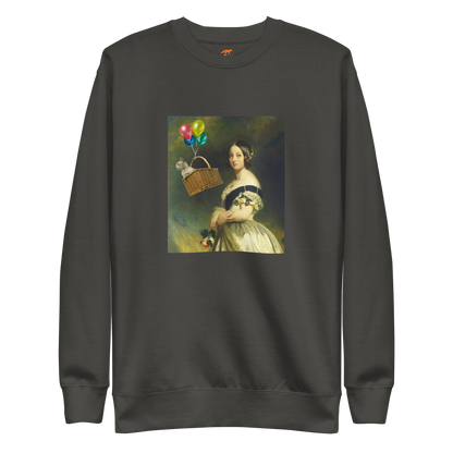 Young Queen Victoria Graphic Premium Sweatshirt Online - Vintage Black - Boozy Fox