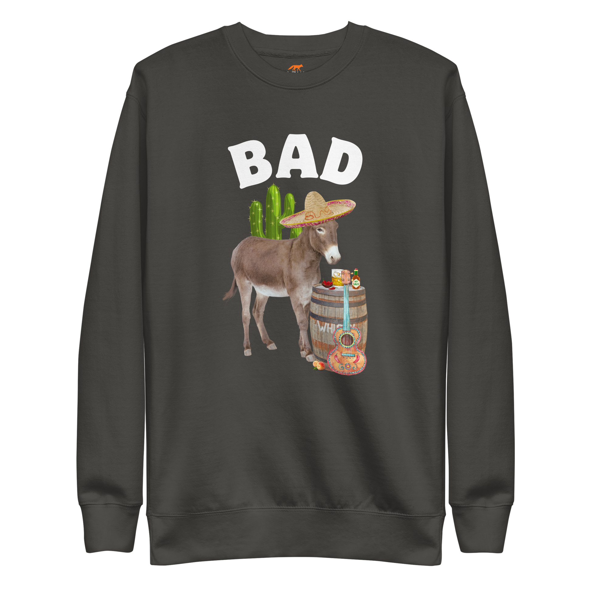 Bad Ass Donkey Graphic Premium Sweatshirt Online - Vintage Black - Boozy Fox