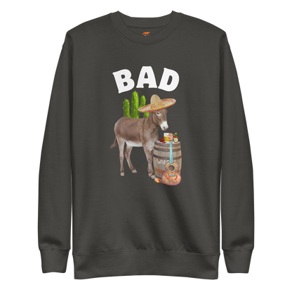 Bad Ass Donkey Graphic Premium Sweatshirt Online - Vintage Black - Boozy Fox