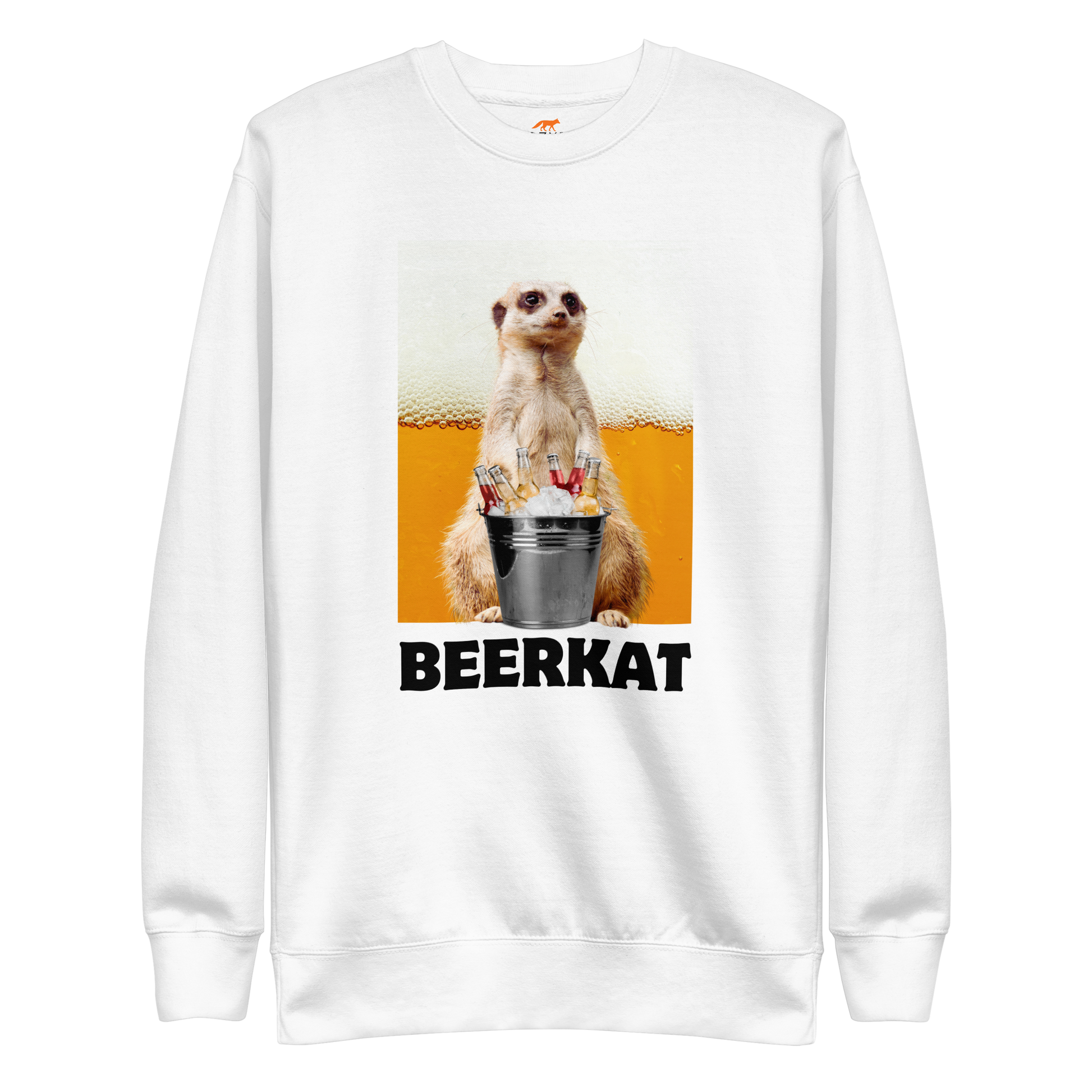 Meerkat Graphic Premium Sweatshirt Online - White - Boozy Fox
