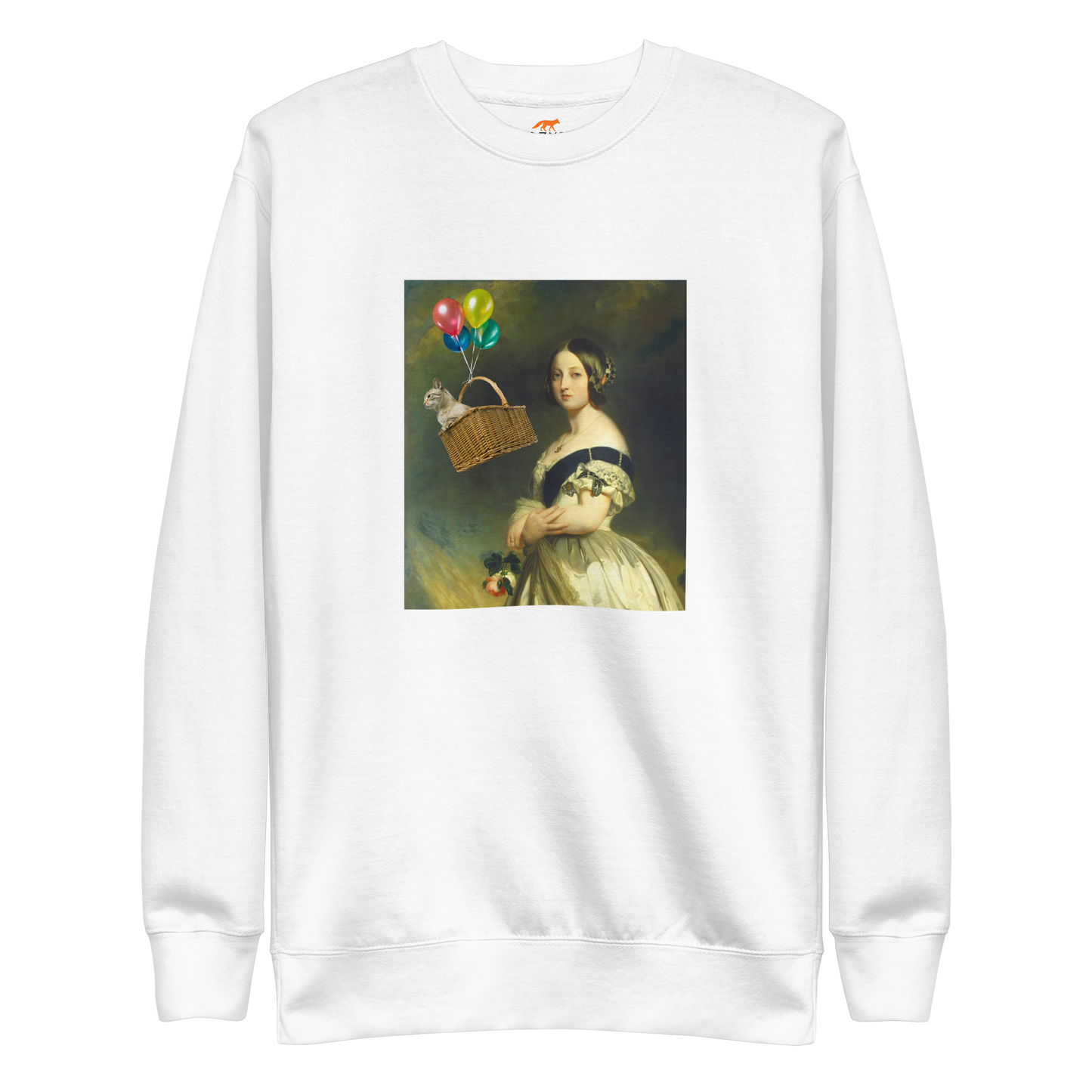 Young Queen Victoria Graphic Premium Sweatshirt Online - White - Boozy Fox