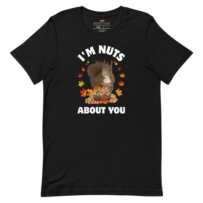 I’m Nuts About You Squirrel Tee Online - Black - Boozy Fox
