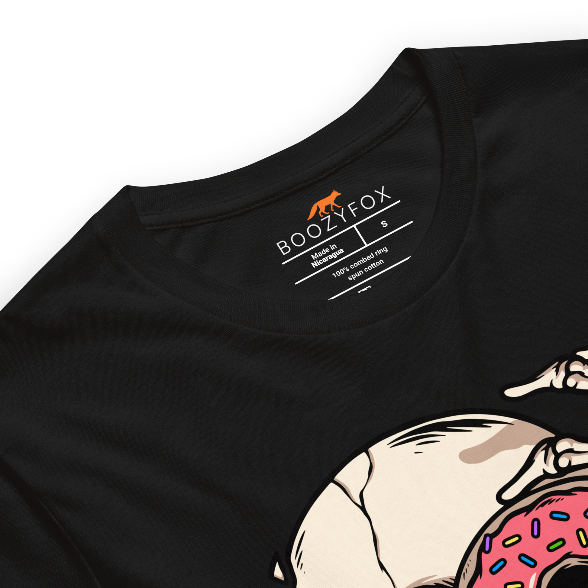 Product details of a Black Donut Worry Be Happy Tee - Boozy Fox