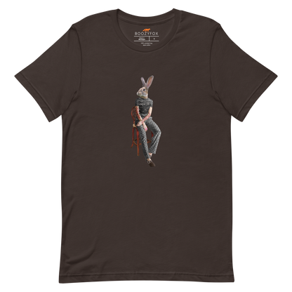 Anthropomorphic Rabbit Tee Online - Brown - Boozy Fox