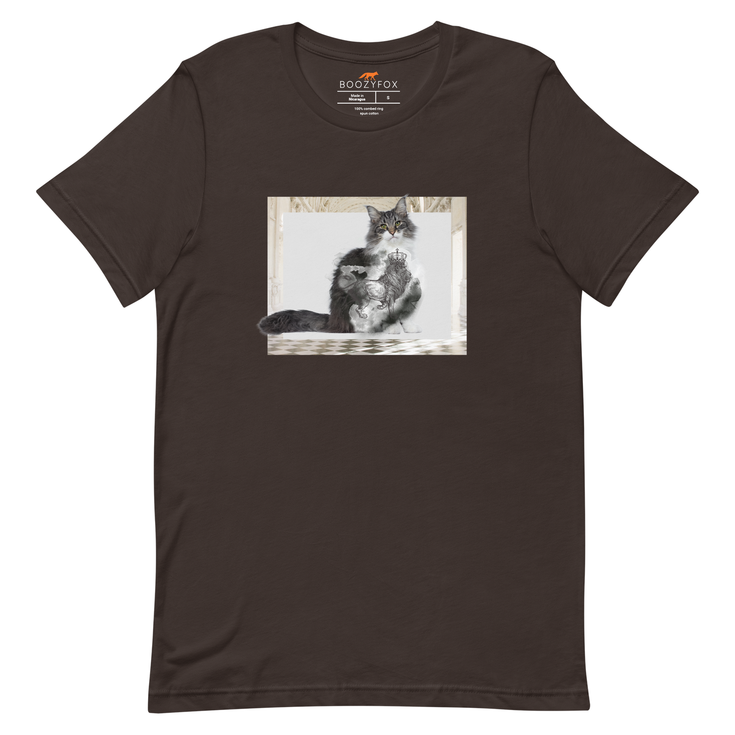 Royal Cat Tee Online - Brown - Boozy Fox