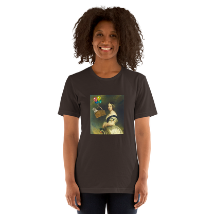 Woman wearing a brown Young Queen Victoria Premium Tee - Boozy Fox