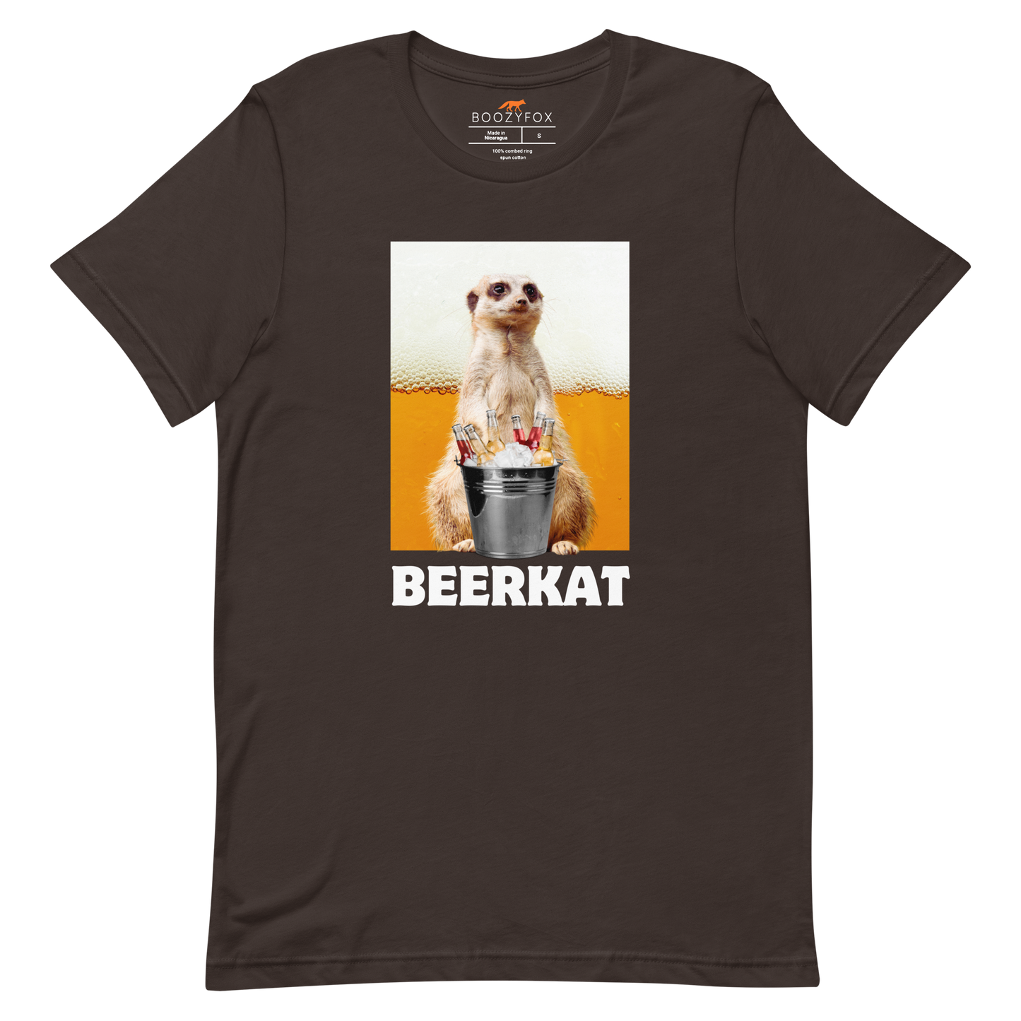 Meerkat Tee Online - Brown - Boozy Fox