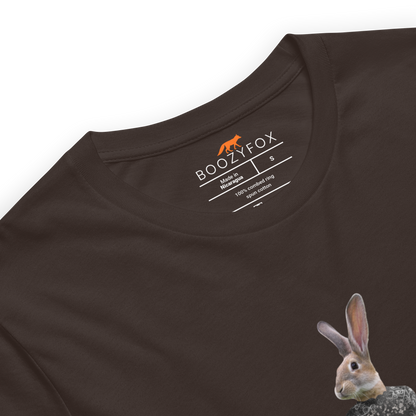 Product details of a Brown Anthropomorphic Rabbit Tee - Boozy Fox