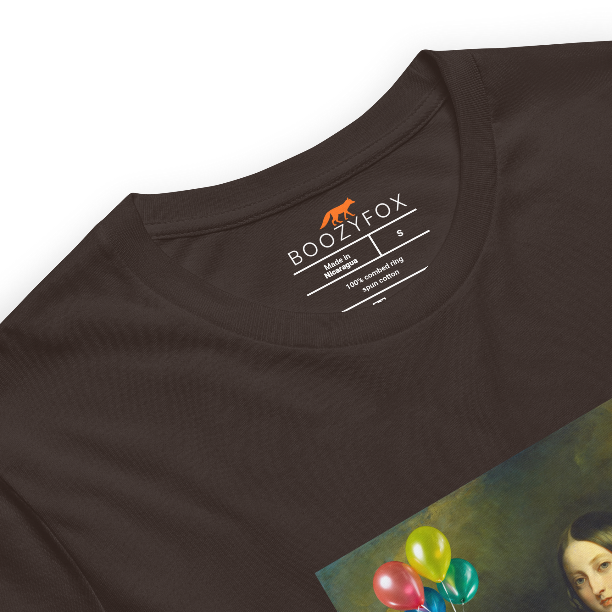 Product details of a brown Young Queen Victoria Premium Tee - Boozy Fox