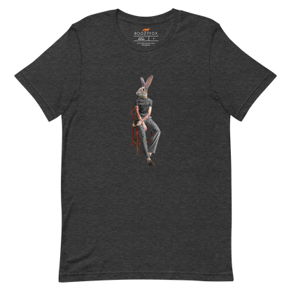 Anthropomorphic Rabbit Tee Online - Dark Grey Heather - Boozy Fox