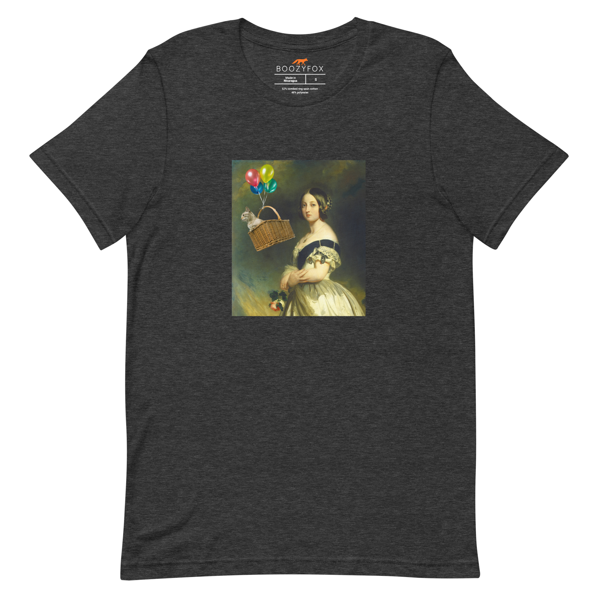 Young Queen Victoria Premium Tee Online - Dark Grey Heather - Boozy Fox