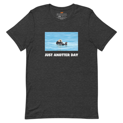 Just Anotter Day Otter Tee Online - Dark Grey Heather - Boozy Fox