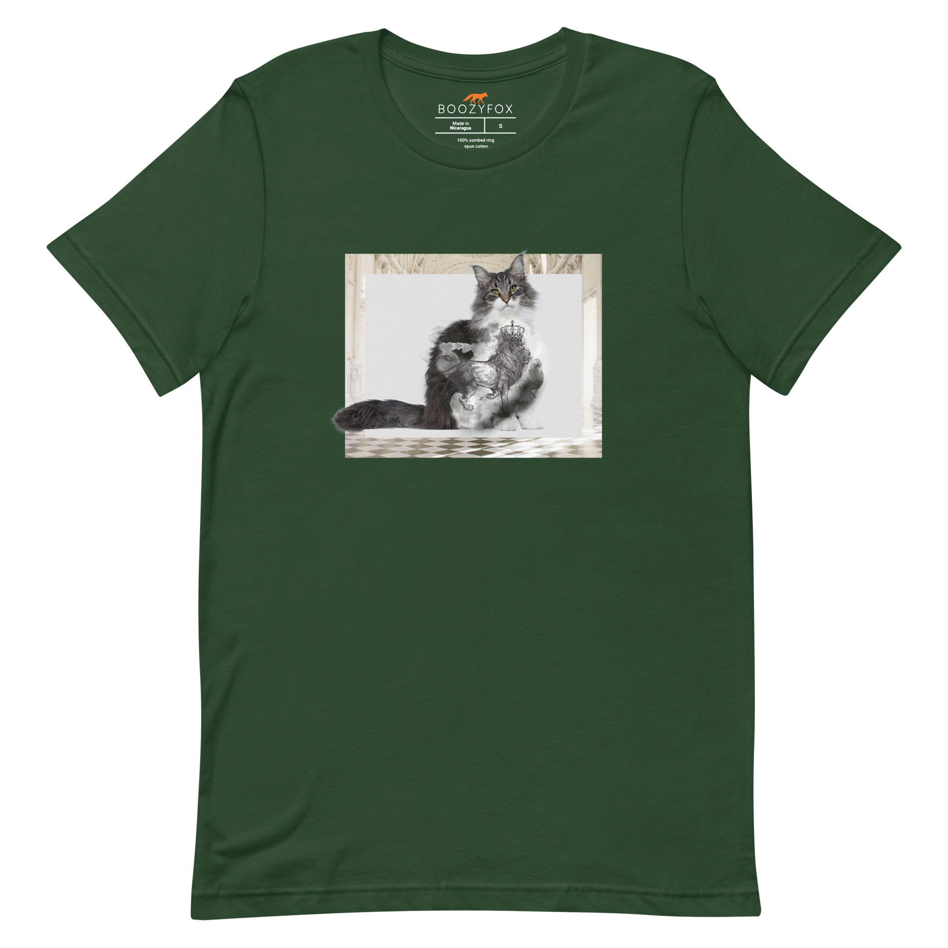 Royal Cat Tee Online - Forest Green - Boozy Fox