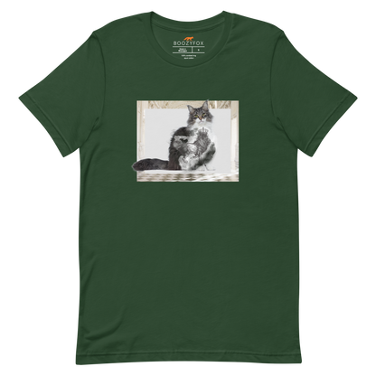 Royal Cat Tee Online - Forest Green - Boozy Fox