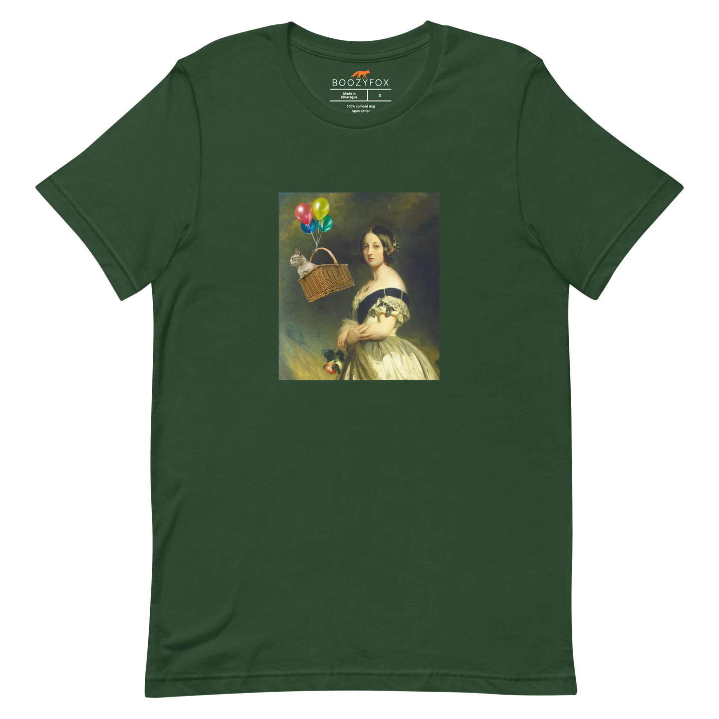 Young Queen Victoria Premium Tee Online - Forest Green - Boozy Fox