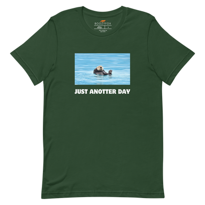 Just Anotter Day Otter Tee Online - Forest Green - Boozy Fox