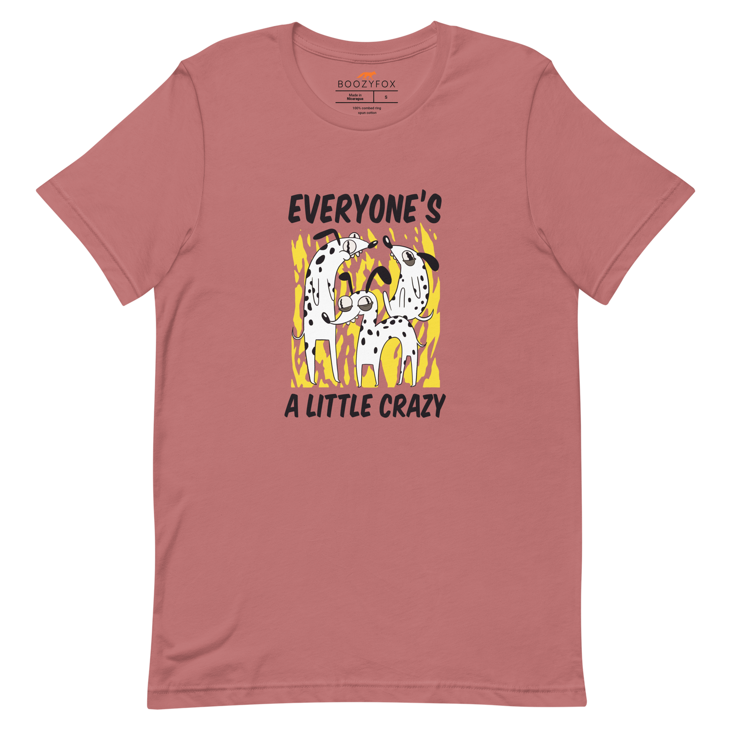 Mauve Premium Dog T-Shirt featuring a Everyone's A Little Crazy graphic on the chest - Funny Graphic Dog Tees - Boozy Fox
