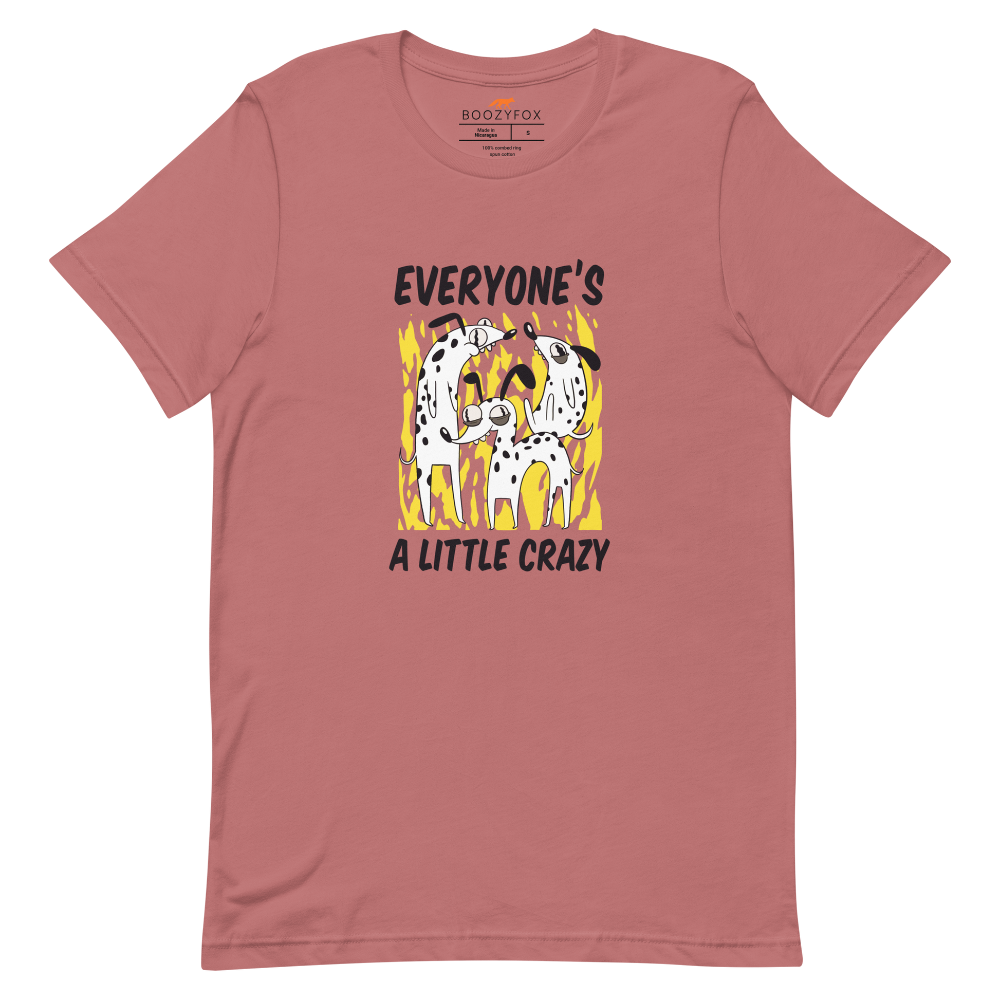 Mauve Premium Dog T-Shirt featuring a Everyone's A Little Crazy graphic on the chest - Funny Graphic Dog Tees - Boozy Fox