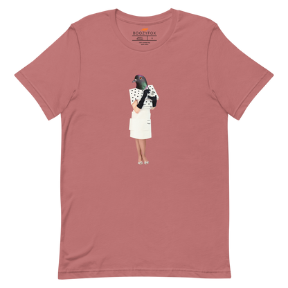 Anthropomorphic Pigeon Tee Online - Mauve - Boozy Fox