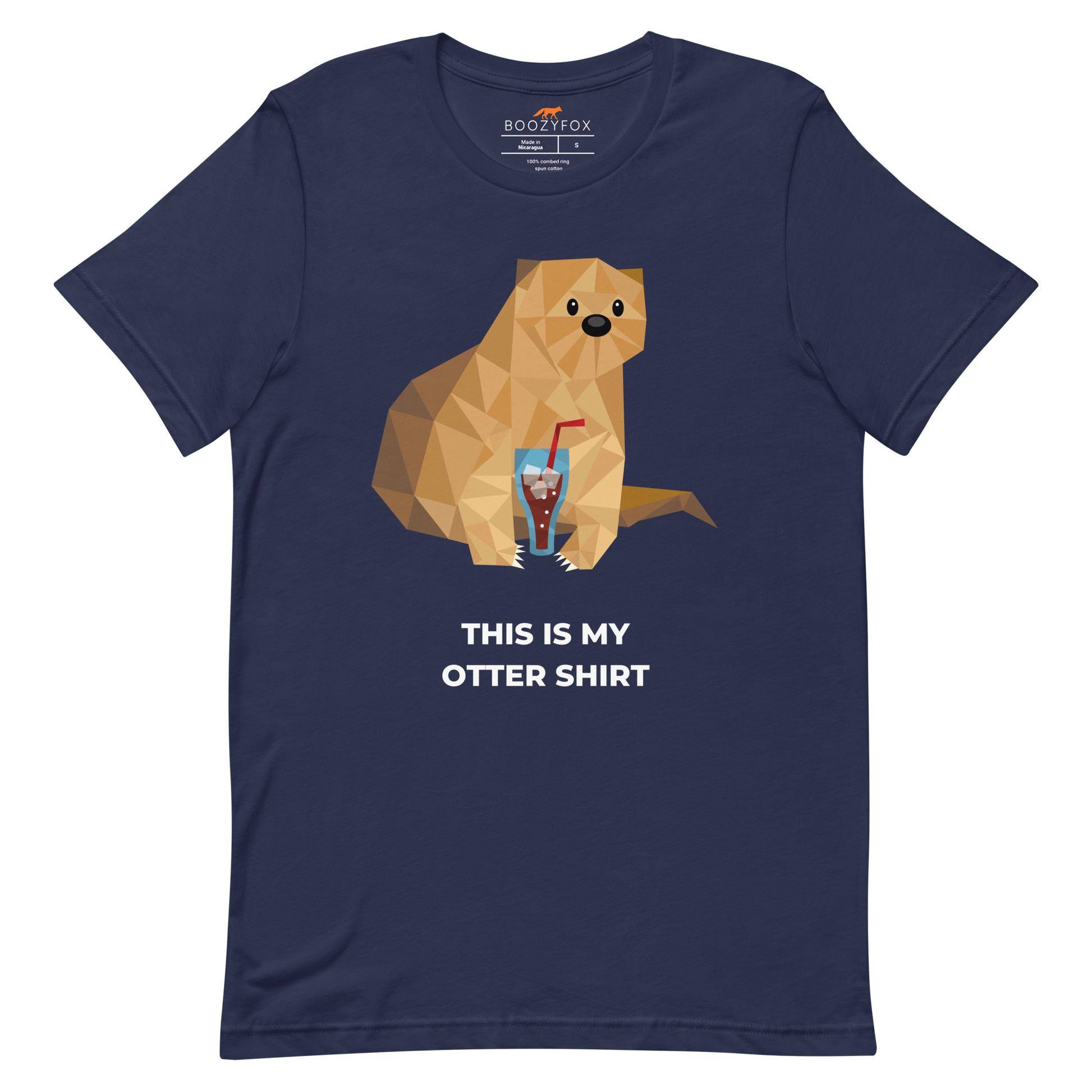 Otter Tee Online - Navy - Boozy Fox