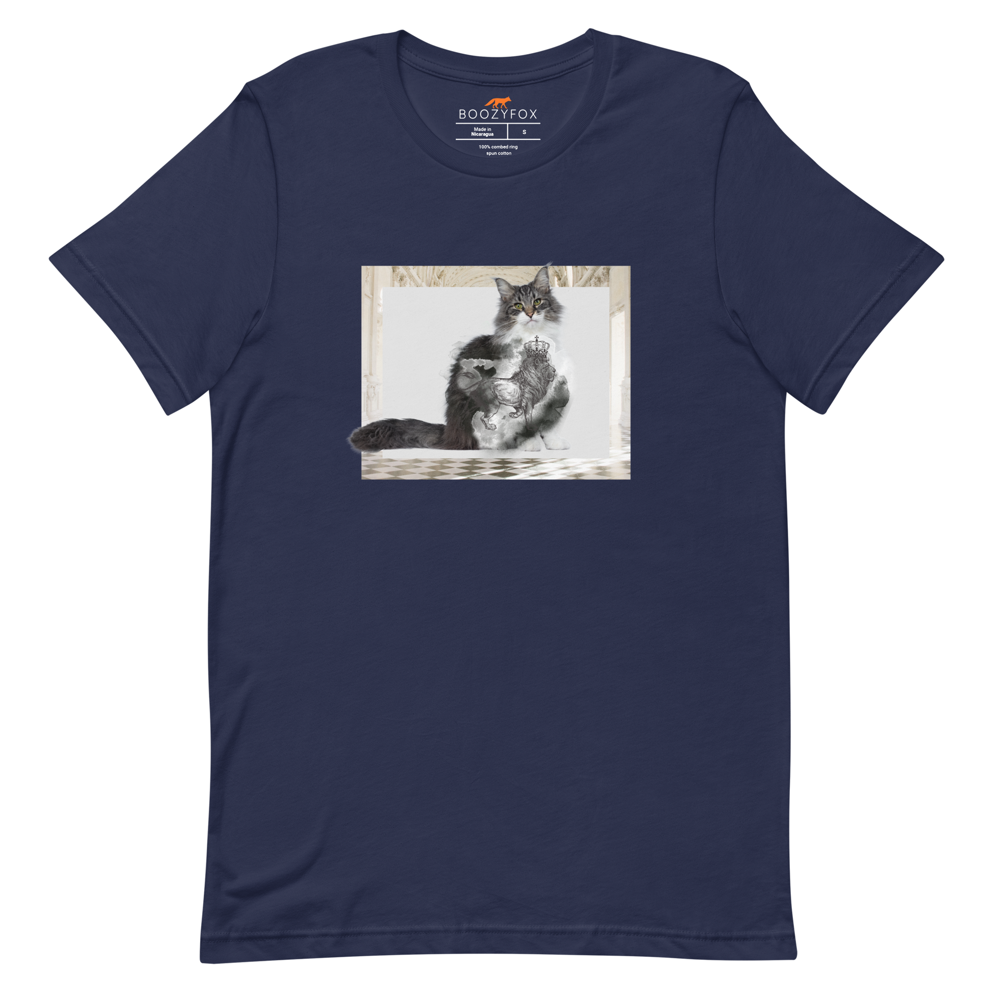 Royal Cat Tee Online - Navy - Boozy Fox